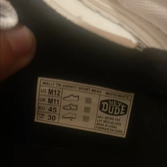 Hey Dude Men's White Casual Shoes - Picture 3 of 5